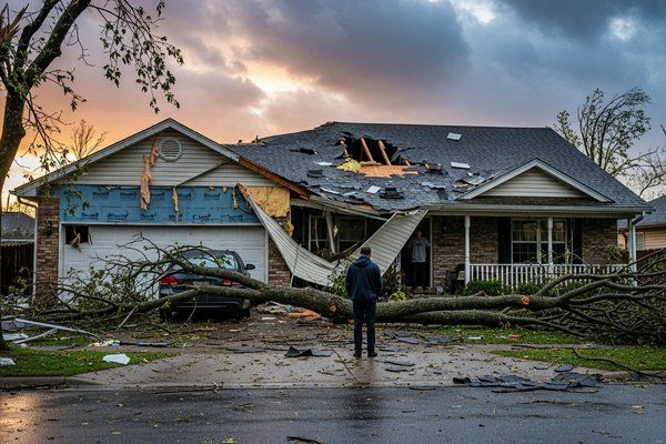 Storm damage restoration in Hillcrest, AR
